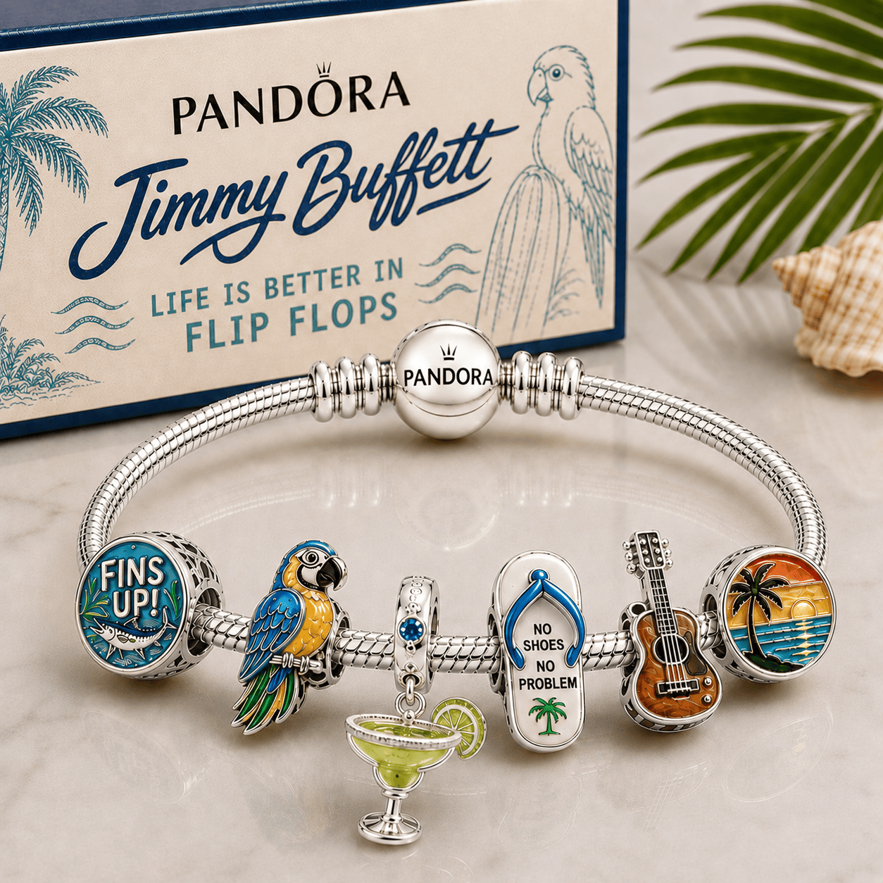 JBT Silver Charm Bracelet Set BMD