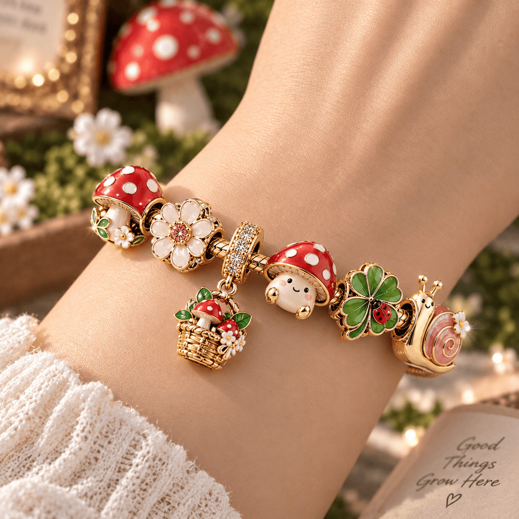 MR Gold Charm Bracelet Set TTN