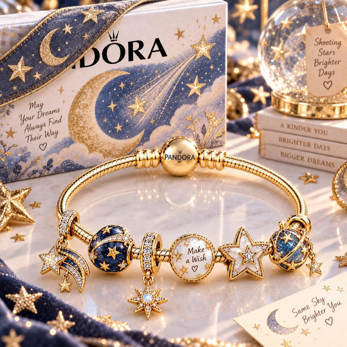 STT Gold Charm Bracelet Set PTT