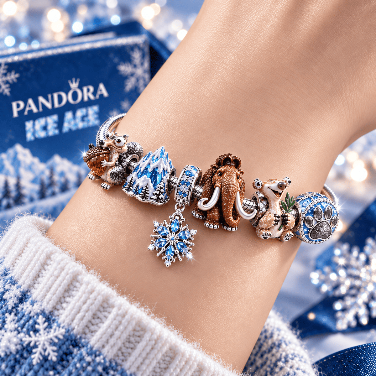 IAGE Silver Charm Bracelet Set NTTB