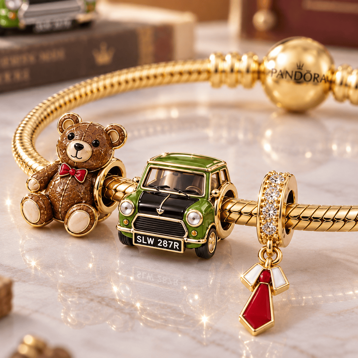 MRB Gold Charm Bracelet Set VTH