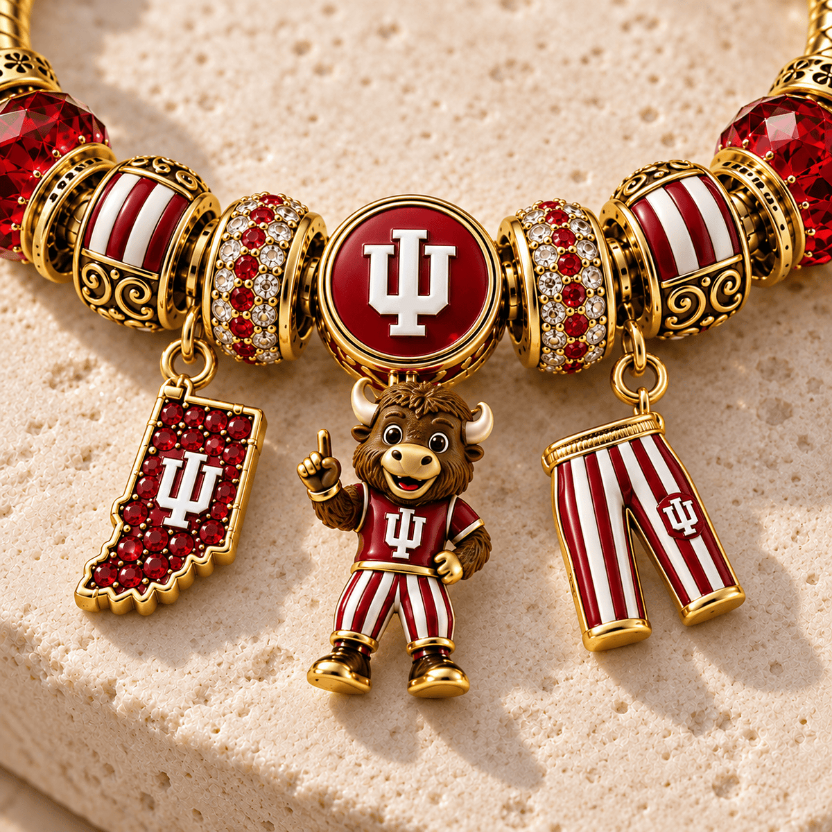 IDH Gold Charm Bracelet Set NHVH