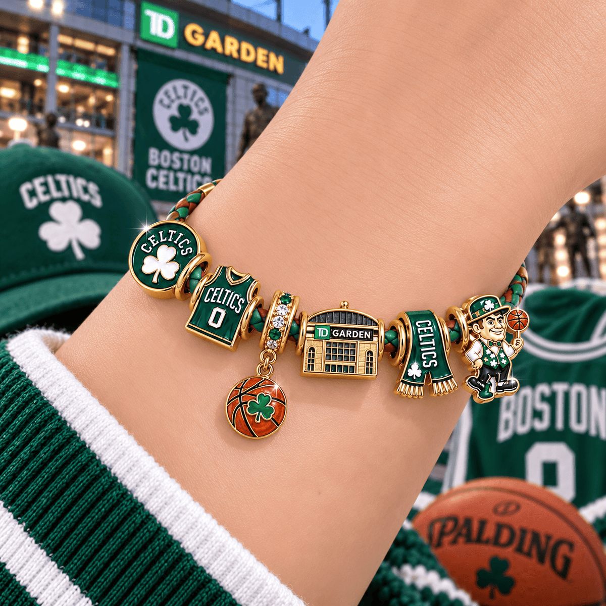BNCS Braided Leather Charm Bracelet Set VTH