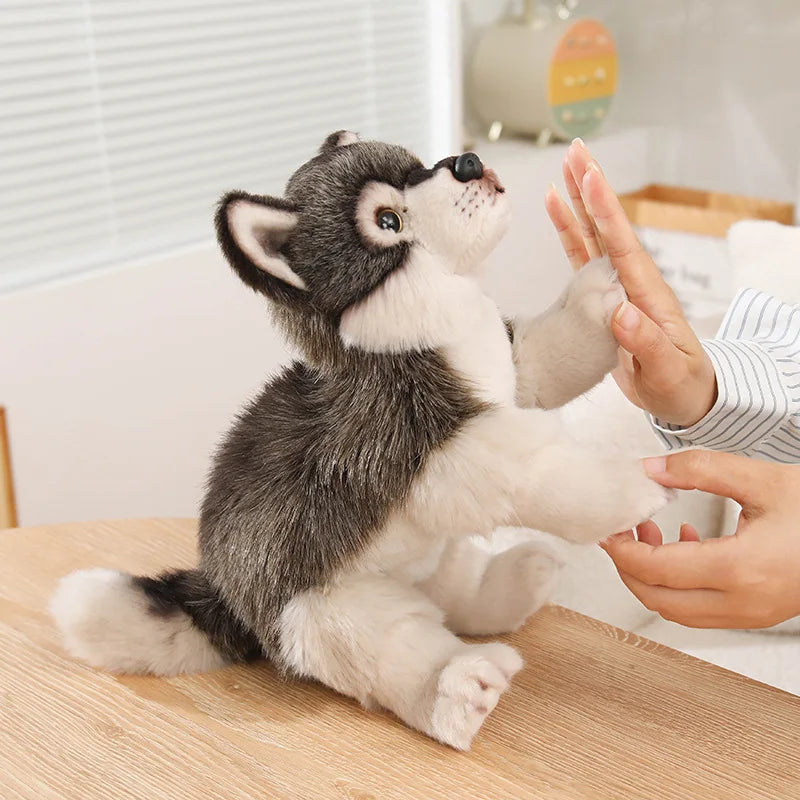 Wolf Plushies Toys Simulated Wolf Stuffed Doll Squishy Kids Dolls Adorably Simulated Animal Home Decor Toys Birthday Gifts