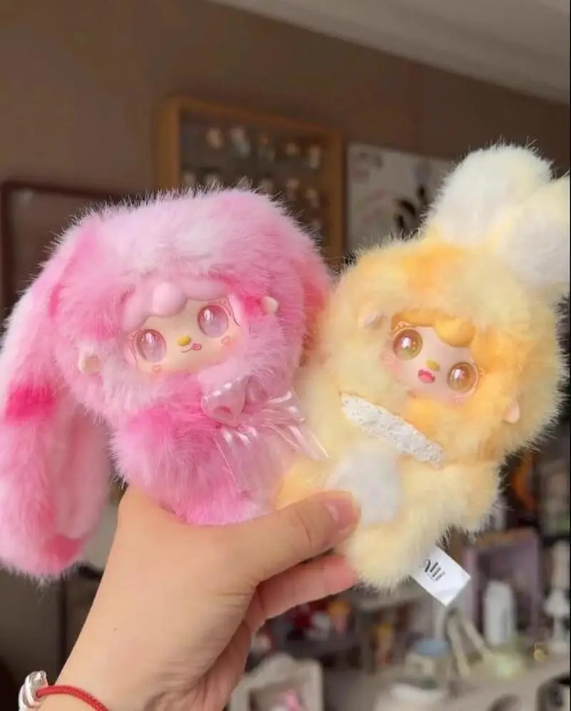 Yooki Hopping Bunny Plush Blind Box Soft Cute Vinyl Doll Trendy Toys Bag Pendant Keychain Mystery Box Surprise Gift Collectible