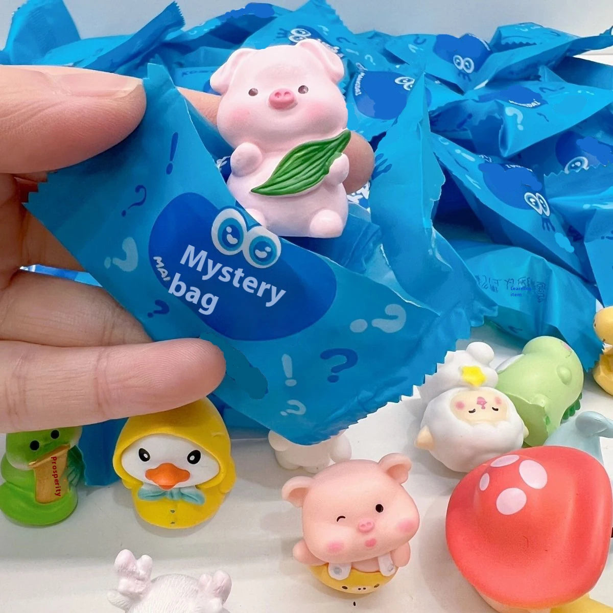 60pcs Resin Mini Color Blind Box Animal Creative Decoration Home Desktop Small Ornament Model Party Holiday Children's Gift