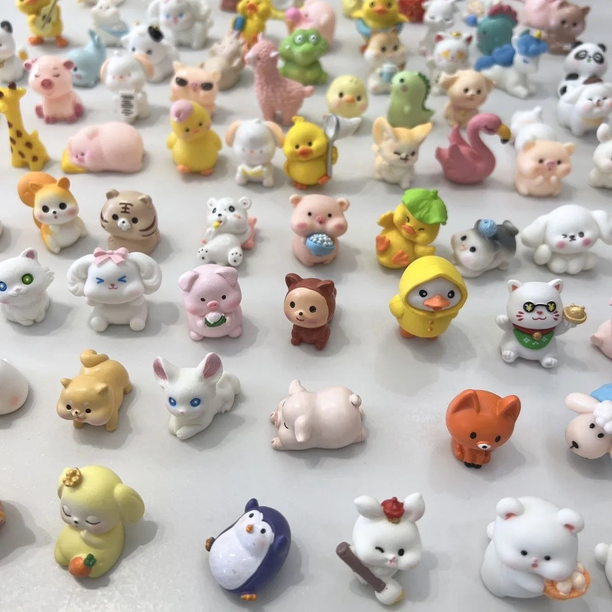 60pcs Resin Mini Color Blind Box Animal Creative Decoration Home Desktop Small Ornament Model Party Holiday Children's Gift