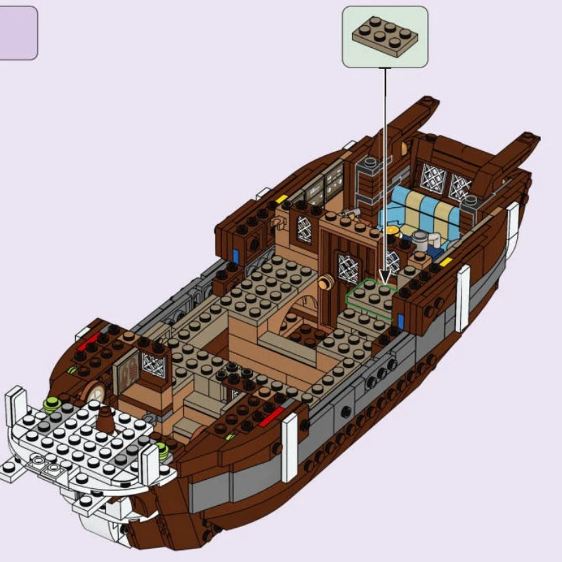 Merry Adventure Pirate Ship 75639 Building Blocks Sets Compatible with Legoed Particles Suitable for Christmas Gifts 1376pcs